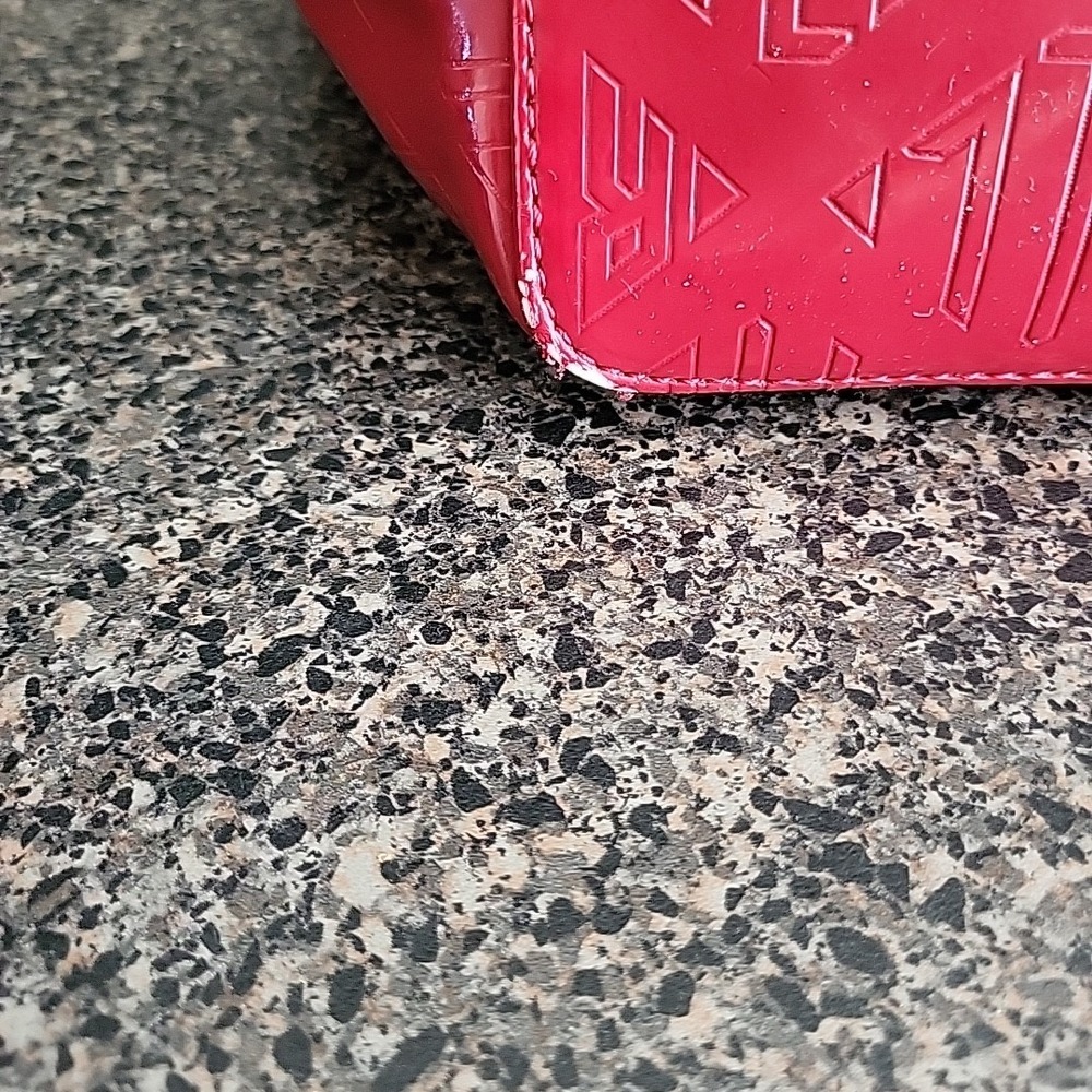 VINTAGE Ralph‎ Lauren Red Initial Logo Pattern Purse - Picture 11 of 16